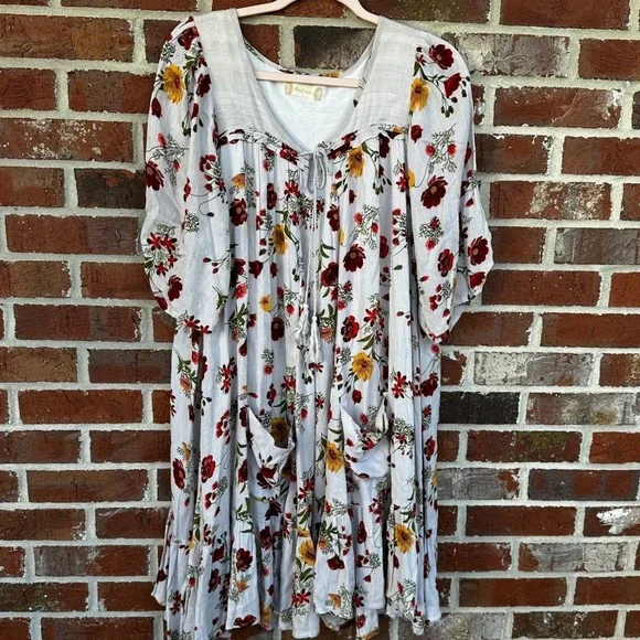 Altar'd State L Flowy cottagecore midi dress‎ pockets Romantic vintage inspired - Picture 2 of 12